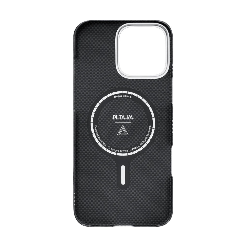 Pitaka Tactile Woven Rebuilding Serisi iPhone 16 Pro Max M-safe Şarj Özellikli Aramid Fiber Re-TROS Tasarımlı Kılıf Pitaka Tactile Woven Rebuilding Serisi iPhone 16 Pro Max M-safe Şarj Özellikli Aramid Fiber Re-TROS Tasarımlı Kılıf